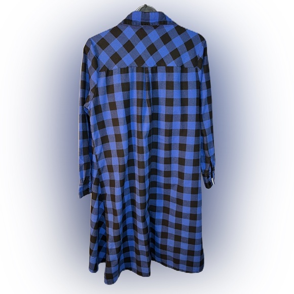 Plaid blouse dress M - Picture 2 of 4